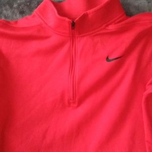 Nike DRI-FIT 1/4 zip red top size XL